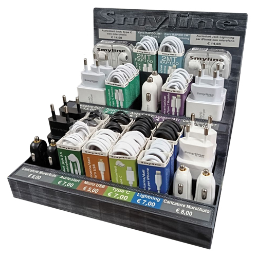 Espositore Ricarica veloce e standard piccolo