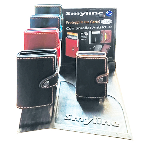 Espositore Smallet anti RFID Ecopelle spazzolata